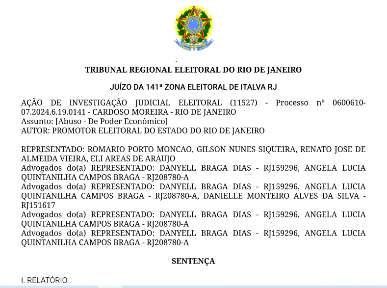 gilson-1 Justiça Eleitoral Torna Inelegíveis Renato José de Almeida Vieira e Gilson Nunes Siqueira, 2º Colocados nas Eleições de Cardoso Moreira