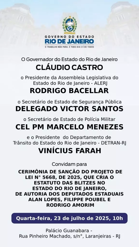 Britz Estatuto das Blitzes Ganha Festa no Palácio: O Xodó da Tropa de Choque da Alerj Vira Lei