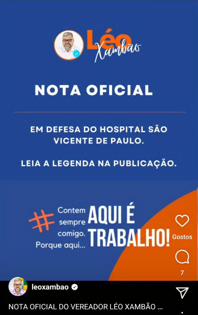 xambao-2-644x1024 Ex-Prefeito, Vereador e Ex-Secretário de Saúde Reagem a Interferências Políticas no Hospital São Vicente