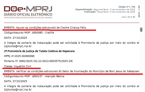 MP Ministério Público Estadual Abre Novos Procedimentos: Será Que Vem Aí o “Troféu Líder em Investigações 2025”?