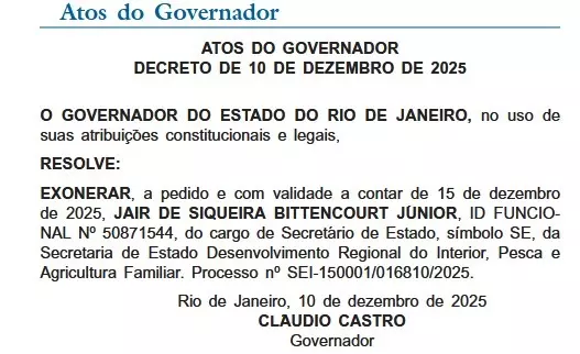 Exoneracao-Jair As idas de Jair Bittencourt: o Jair que Já Foi, Já É… e Já Era