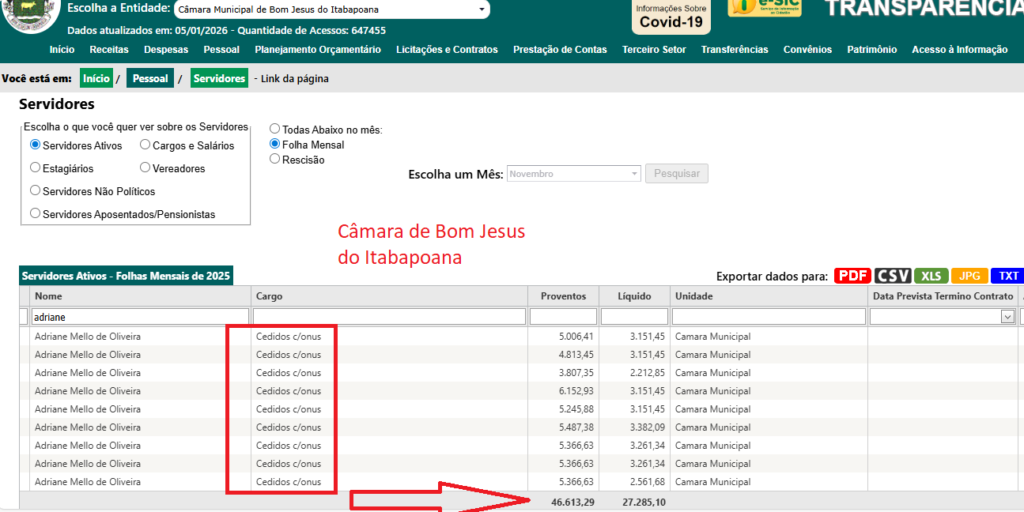 Print-Camara-Bom-Jesus-1024x512 Câmara Assume Salário de Servidora Cedida Que Continua Recebendo de São João da Barra. Afinal, De Quem É a Conta?