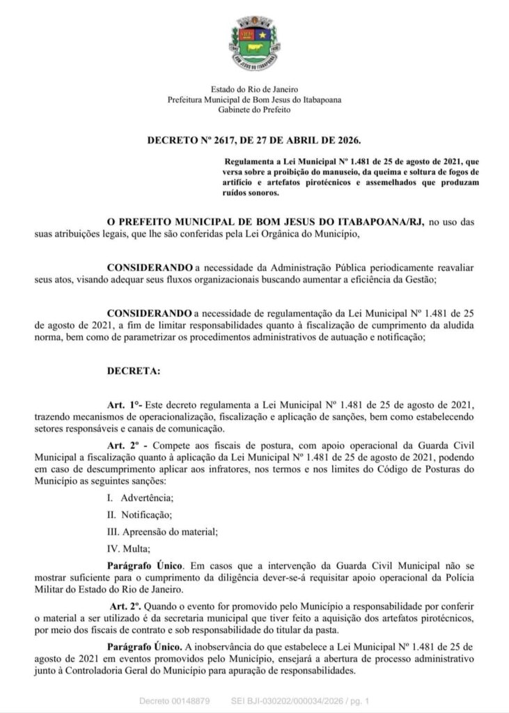 1-Fogos Fogos continuam em Bom Jesus: lei existe, decreto existe, mas cadê a fiscalização?